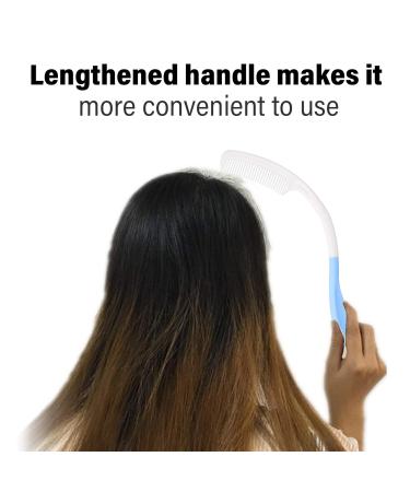 Ergonomic Hair Comb for Seniors | Long Handle ABS Comb with Curved Grip | Ideal for Older Adults - Buy Online on SooperMarket.com