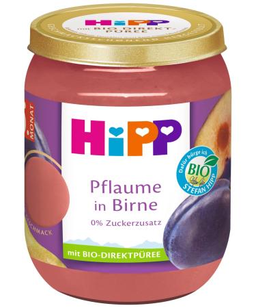 HiPP Organic Fruit Plum in Pear 160g Pack of 6 (6x160g)