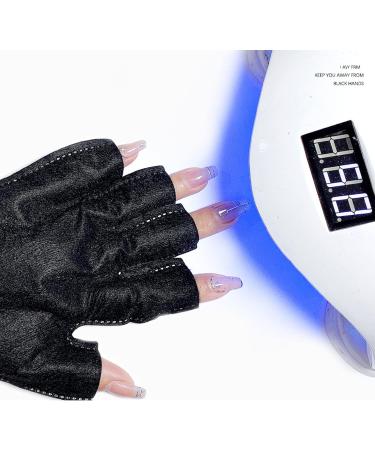 Buy Tebi UV Gloves for Nail Lamp | Anti-UV Fingerless Gloves for Manicure & Gel Nails - Perfect for Women - Buy Online on SooperMarket.com
