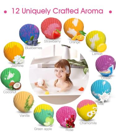 Shell Kids Bath Bombs Gift Set with Surprise Toys - Handmade Bubble Bath Fizzes for Children - Perfect for Birthday, Christmas & Party Favor - Buy Online on SooperMarket.com