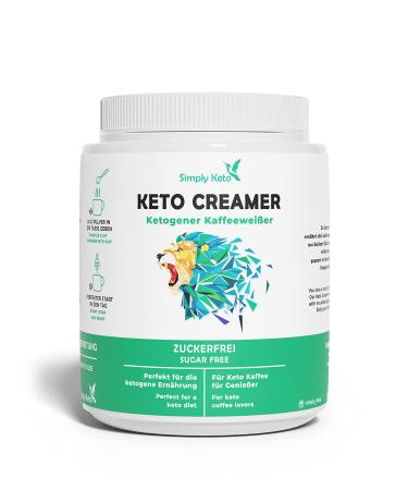 Simply Keto Keto Creamer Storage socket 450g - without adding sugar ketogenic coffee white for delicious milk coffee - with coconut oil & pasture butter - without sugar & carbohydrates - optimized for taste