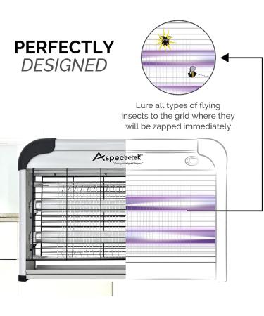 Aspectek 20W Electronic Indoor Bug Zapper with Free Replacement Bulbs - Indoor Mosquito and Fly Killer - Buy Online on SooperMarket.com