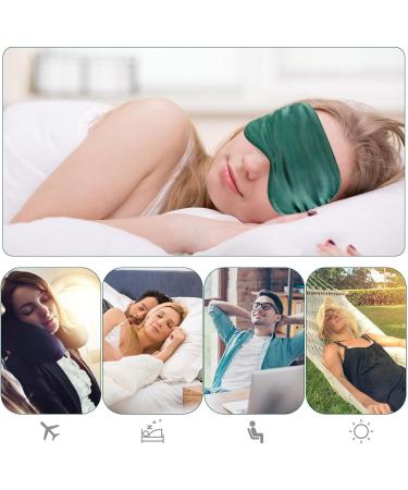 Faux Silk Eye Shade & Hair Scrunchy Set | Breathable Sleep Mask with Drawstring Pouch - Perfect for Travel & Relaxation - Buy Online on SooperMarket.com