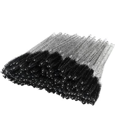 XPP Disposable Eyelash Brushes 100PCS Eye Brow Spoolie Castor Oil Brush Mascara Wands - Crystal Black - Buy Online on SooperMarket.com