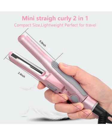 DAN Mini Flat Iron for Short Hair | Dual Voltage Travel Straightener with U-Shaped Design Plates | 30s Fast Heating - Buy Online on SooperMarket.com