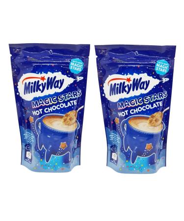 Milky Way Magic Stars Hot Chocolate Cocoa Powder With Milk Chocolate Pieces 2 x 140g