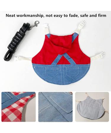 Adjustable Soft Rabbit Dishes & Leash Set for Small Pets - Perfect for Rabbits Cats & Guinea Pigs (Red M) - Buy Online on SooperMarket.com
