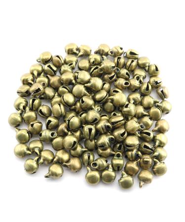 JCBIZ 120pcs 6mm Bronze Small Bell Christmas Bell Decoration Pet Bell DIY Jewelry Accessories for DIY Decoration