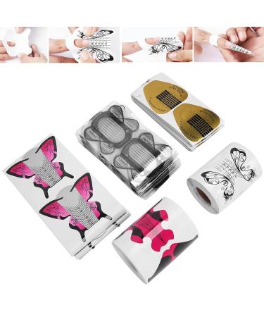 500pcs Self-Adhesive Nail Forms for French Tips - PVC Nail Extension Stickers | Manicure Tools for Perfect Nails - Buy Online on SooperMarket.com