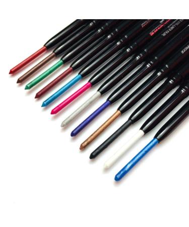KAIQIKAIXI 12 Pieces Multicolor Eyeliner, Eyebrow, Eye Shadow, Lip & Lid Pen Makeup Set - Professional Beauty Tool Kit - Buy Online on SooperMarket.com