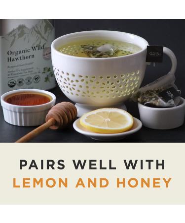 Wild Bliss Organic Hawthorn Leaf and Flower Herbal Tea - Caffeine Free - 20 Tea Bags - Potent Pharmacopoeia Blend (1 Pack) - Buy Online on SooperMarket.com