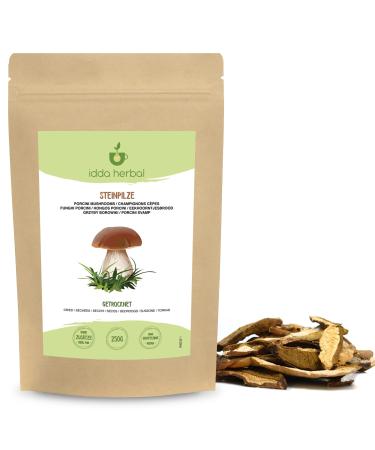 Dried Porcini Mushrooms (250g 8.8oz) Boletus Edilus Dried Mushrooms Whole Porcini Mushrooms 100% Natural and Pure Vegan 250 GR (8.8oz)