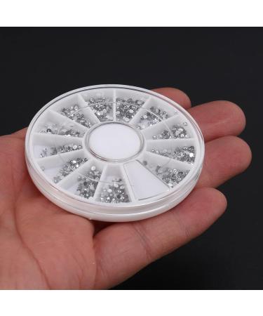 Silver Rhinestones Glass Boxes Manicure Art Shiny 1.5mm Wheel - Buy Online on SooperMarket.com
