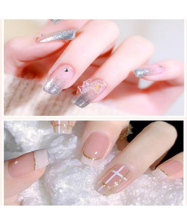 Buy Silver Metal Glitter Gel Nail Polish - 4 Colors | Platinum Gold Silver Black Glitter | Soak Off Gel for DIY Nail Art - Sparkling Nail Polish Liner - Buy Online on SooperMarket.com