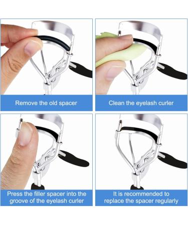 Replacement Silicone Eyelash Curler Refills 30 Piece Eyelash Curler Pad for Universal Eyelash Curler with Clear Storage Box - Buy Online on SooperMarket.com