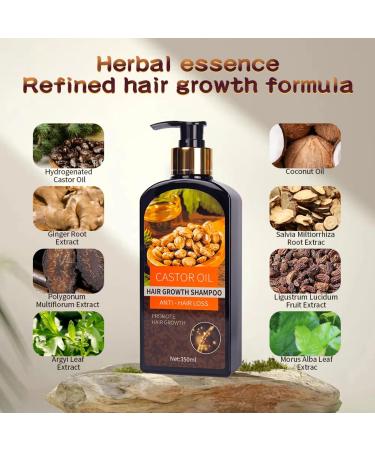 Hair Growth Shampoo with Biotin & Castor Oil | Anti Hair Loss & Hair Thickening | Strengthen & Restore Damaged Hair - 11.8 oz - Buy Online on SooperMarket.com