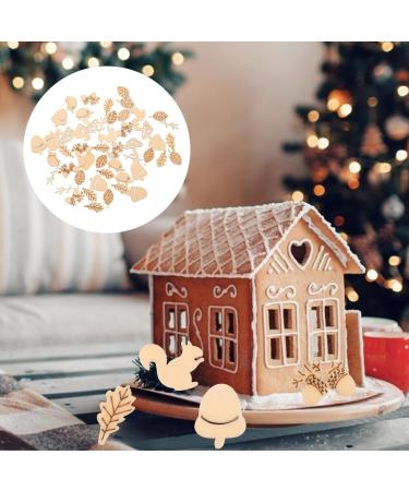Warmhm 50pcs Wooden Animals & Plants DIY Wood Slices - Unfinished Crafts Ornaments for Home D cor - Buy Online on SooperMarket.com