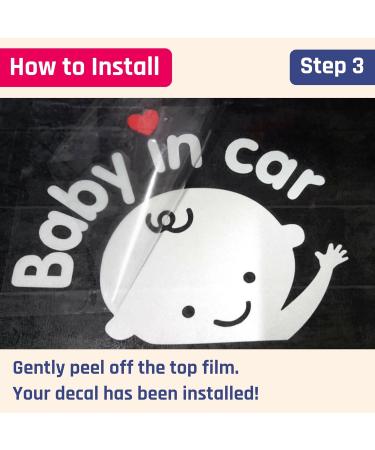 Buy 2 Pieces Baby on Board Car Stickers - 120mm x 120mm | International Shipping Available - Buy Online on SooperMarket.com
