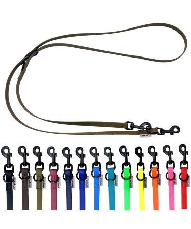 Biothane Dogeleine Black Hook adjustable for small dogs / large dogs 2m / 2.40m / 2.80m / 3.50m / 5m (olive green 2m x 13mm) 2m x 13mm olive -green