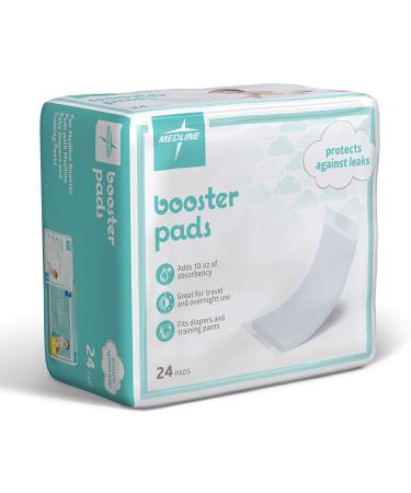 Medline Booster Pads with Adhesive, 192 Count, Baby Diaper Doubler for Overnight Use to Help Eliminate Leaks