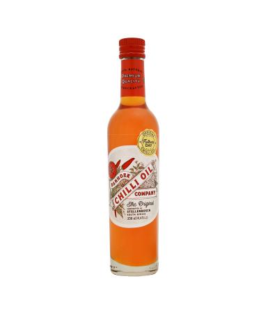 Premium Hot Chili Oil by Banhoek Chili Oil Company | Birds Eye Chilies and Non GMO Canola Oil | All Natural Chili Infused Vegetable Oil | Medium Heat | 100% South African | Kosher | 8.5 oz Bottle Unwrapped