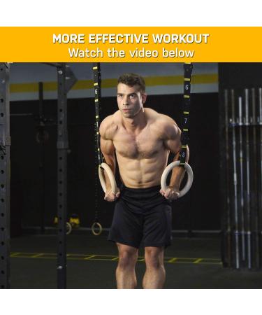 Adjustable Numbered Straps for Gymnastic Rings with Carabiner System - Exercise Video Guide for Full Body Workout, Calisthenics, Home Gym - Buy Online on SooperMarket.com