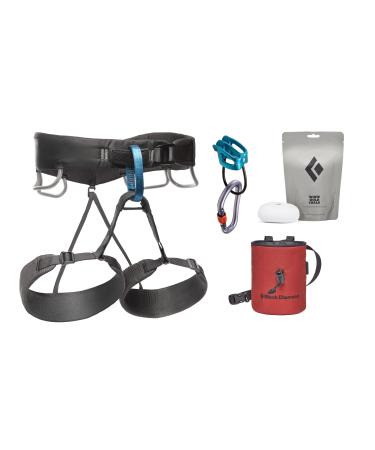 Black Diamond Mens Momentum Rock Climbing Harness - Complete Package Medium Anthracite