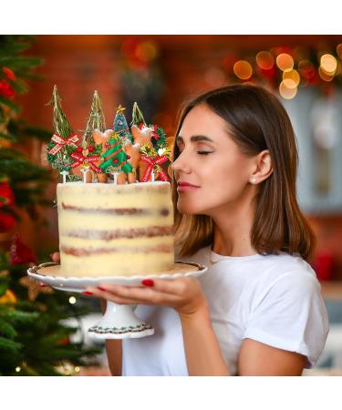 Whaline 24Pcs Christmas Cupcake Toppers 6 Design Xmas Tree Wreath Cupcake Picks Colorful Merry Christmas Cake Toppers Home Party Decor for Christmas Winter Holiday Birthday Party Cake Decorations - Buy Online on SooperMarket.com