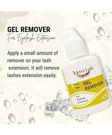 Professional Gel Remover for Eyelash Extensions - Clear & Powerful Adhesive Lash Remover for Sensitive Skin (15g) - Quick & Non-Scent Thick Type - Buy Online on SooperMarket.com