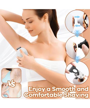 Buy Electric Razors for Women 5D Facial Hair Removal & 5-in-1 Wet/Dry Bikini Trimmer - Rechargeable Painless Grooming Kit - Buy Online on SooperMarket.com