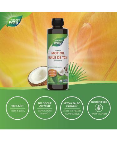 Nature's Way 100% Pure MCT Oil From Coconut Paleo and Keto friendly Certified Organic Non-GMO Project Verified Vegetarian Gluten-free Flavourless No Filler Oils 480 mL - Buy Online on SooperMarket.com