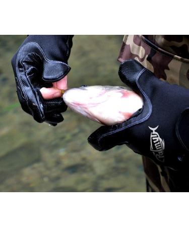 Palmyth Neoprene Fishing Gloves - 2 Cut Fingers, Flexible, Great for Photography, Fly Fishing, Ice Fishing - Black (Medium) - Men and Women - Buy Online on SooperMarket.com
