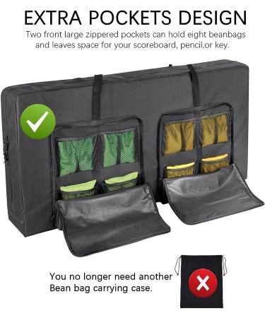 MUCITAGF 4' x 2' Regulation Size Cornhole Carrying Case - Heavy Duty 600D Board Bag with Adjustable Strap and Extra Pockets - Buy Online on SooperMarket.com