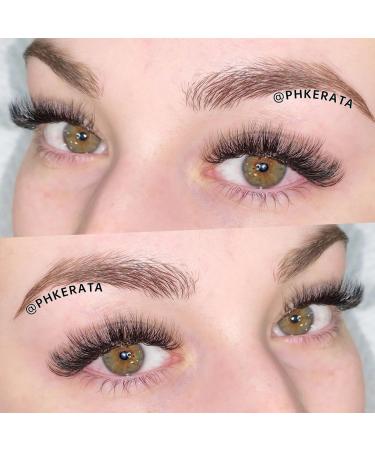PHKERATA 7 Pairs D Curl Natural False Eyelashes with Lash Glue - Fluffy 18MM Wispy Cat Eye Strip Lashes - Buy Online on SooperMarket.com