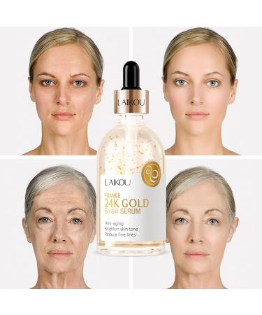 Buy 24K Gold Snail Serum with Hyaluronic Acid & Niacinamide - Anti-Aging Brightening Hydrating Face Serum for Glowing Skin - Buy Online on SooperMarket.com