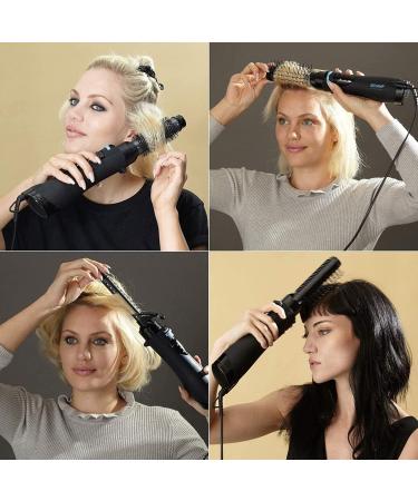 REVAMP Progloss Airstyle Heated Volumiser Brush with Retractable Comb - Black - Buy Online on SooperMarket.com