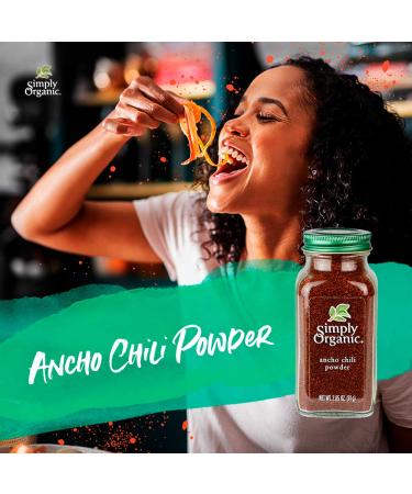 Certified Organic Ancho Chili Powder - 2.85 oz | Simply Organic - Buy Online on SooperMarket.com