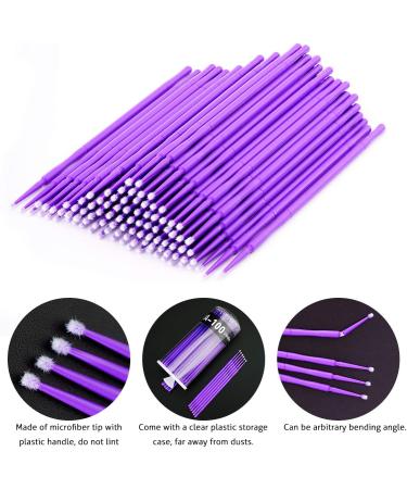 Surplex 400pcs Micro Applicator Brushes - Purple | Ideal for Makeup, Nail Art, and Painting - Buy Online on SooperMarket.com