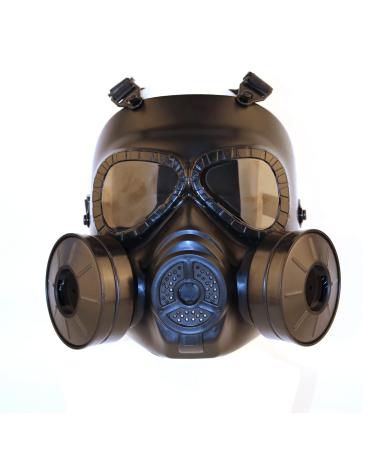 Paintball mask anti-fitting tactical full facial dummy gas mask skull CS mask for cosplay Halloween wargame maskerade black and gray lens
