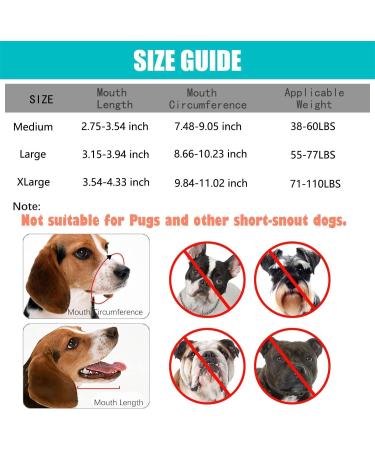 Dog Muzzle for Large Breed Adjustable Dogs Muzzles for Xl Bully Breathable Basket Muzzle with Reflective Strip to Prevent Biting Barking Chewing (X-Large) XLarge - Buy Online on SooperMarket.com
