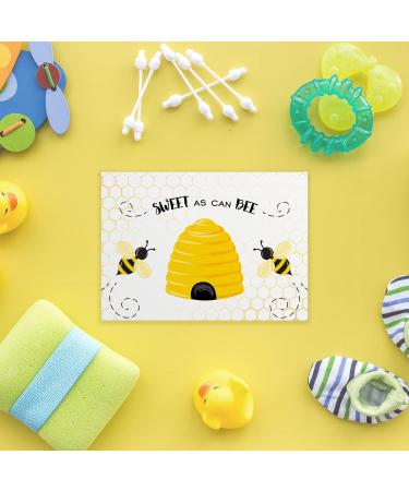 Sweet As Can Bee Thank You Greeting Cards / 24 Baby Shower Note Cards With White Envelopes / 4 Adorable Honeybee Thanks Designs/Made In Canada Yello White Black - Buy Online on SooperMarket.com