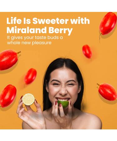 MiralandBerry Freeze Dried Miracle Fruit 10 Whole Premium Berries - Taste Tripping Party Essential, Cut Sugar Intake & Turn Sour Foods Sweet - 0.07oz Pack - Buy Online on SooperMarket.com