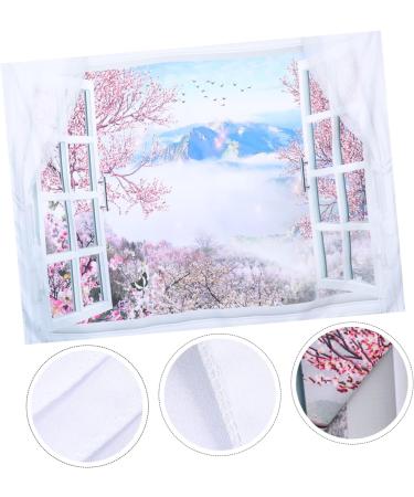 HOMSFOU 2pcs Japanese Cherry Blossom Tapestry Large Carpet Flower Sticker Sofa Cover Flower Wall Decor Flowers Christmas Decor Japanese-style Wall Tapestry Polyester (polyester) 200x150cmx2pcs As Shownx2pcs - Buy Online on SooperMarket.com