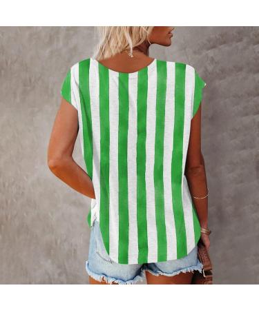 Short Sleeve T Shirts Clothing Woman T-Shirt Casual Black Clothing Top Women's Floral Pattern for Women Crop Tops Shirt Shirts Top Women's Summer Tank Top 1 Green L - Buy Online on SooperMarket.com