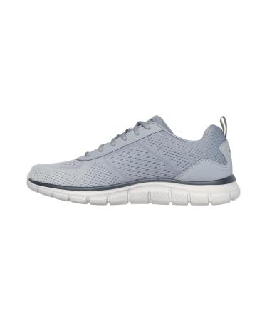 Skechers Men's Track Ripkent Sneaker 42 EU Light Grey Mesh Plastic