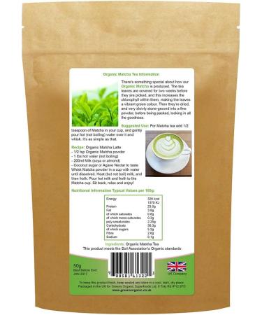 Golden Greens Organic Japanese Ceremonial Matcha Tea Powder 50 g - Buy Online on SooperMarket.com