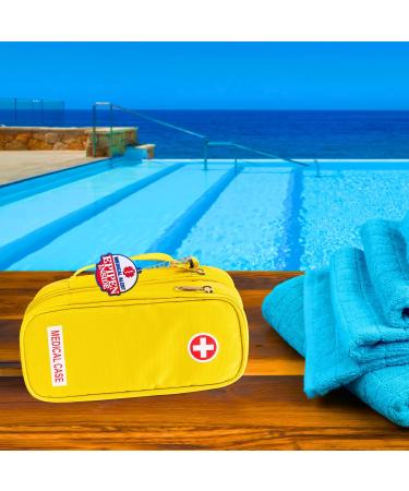 EpiPen Carrying Case - 2 Tier Yellow Insulated Bag for EpiPen, Auvi-Q, Inhaler, Ice Pack - Portable and Secure - Buy Online on SooperMarket.com