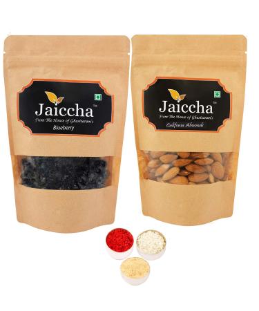 Jaiccha Ghasitaram Bhaidooj Gifts - Blueberry 100 GMS and Almonds 100 GMS Pouch