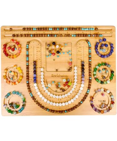 Enrichoice Bamboo Beading Board for Jewelry Making - Beading Mats Tray for Bracelets & Necklaces Design - Buy Online on SooperMarket.com