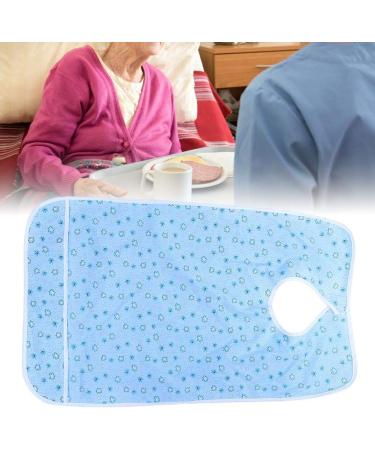 4 Types High Temperature Resistance No Deformation Pratical Dining Aid Bib Bib Apron Catch Food Leaking Soup for Adult the Elderly(27*17*2cm-Flower blue) - Buy Online on SooperMarket.com